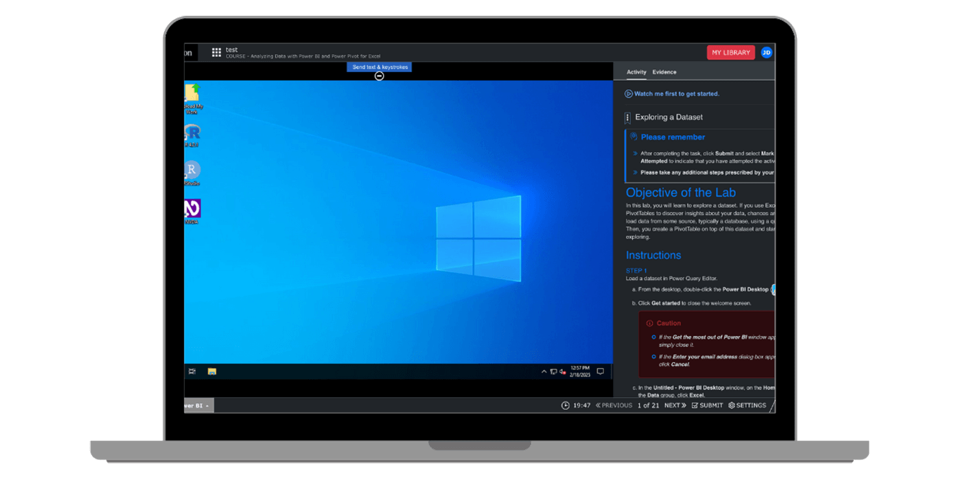 image of a laptop showing Pearson uCertify